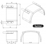 Garde-boue arrière avec support de lampe (2) - 8x8 - 1:16