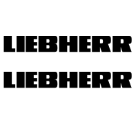 Logo Liebherr (2) 50 mm Negro