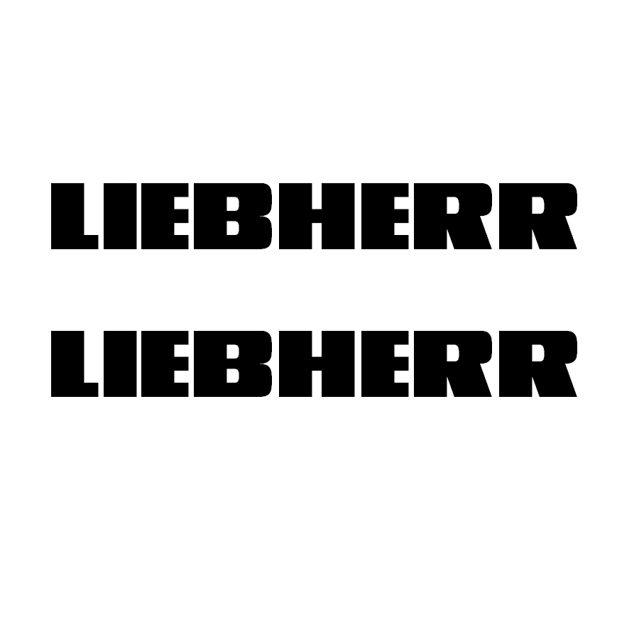 Logo Liebherr (2) 50 mm Negro