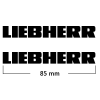 Liebherr logo (2) 85 mm Nero