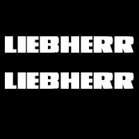 Logo Liebherr (2) 50 mm Blanco