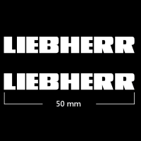 Liebherr logo (2) 50 mm Blanc