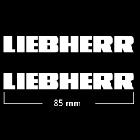 Logo Liebherr (2) 85 mm Blanco