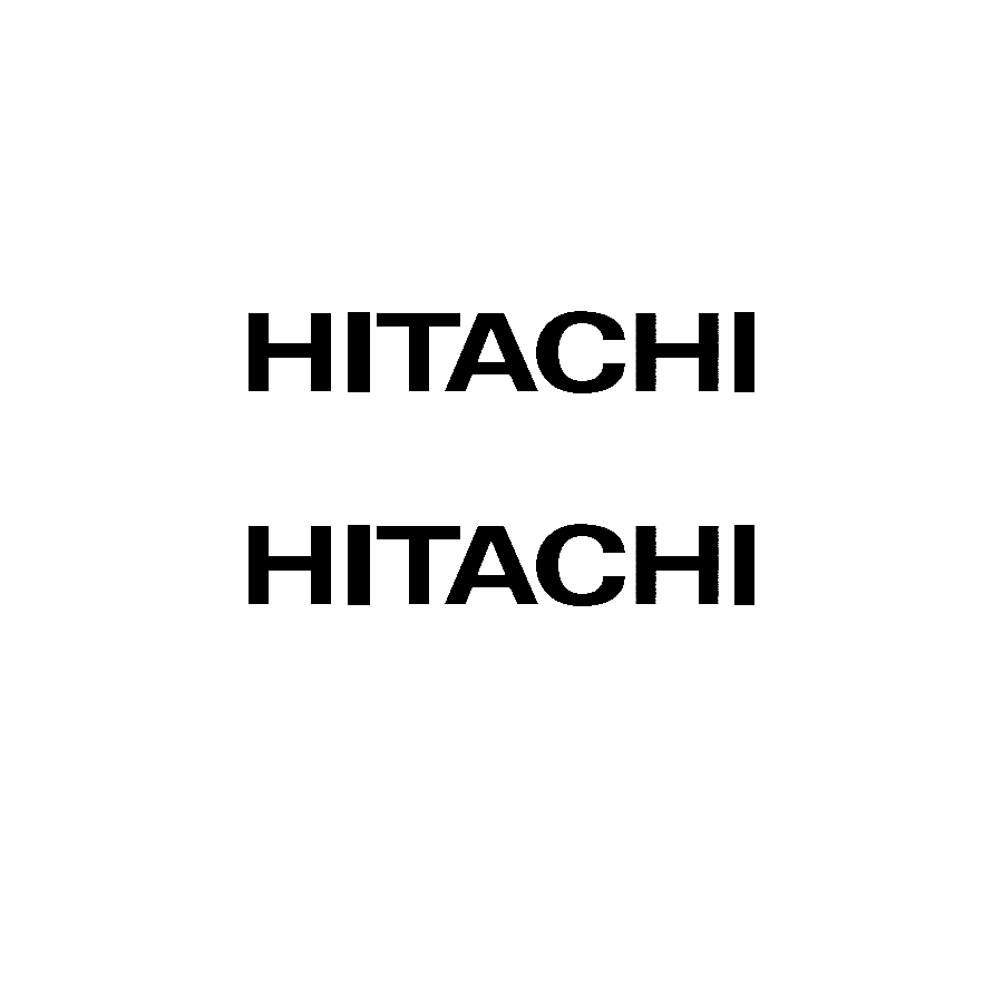 Hitachi logo (2) 85 mm Nero