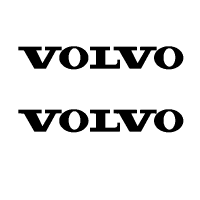 Volvo logo (2) 50 mm Nero