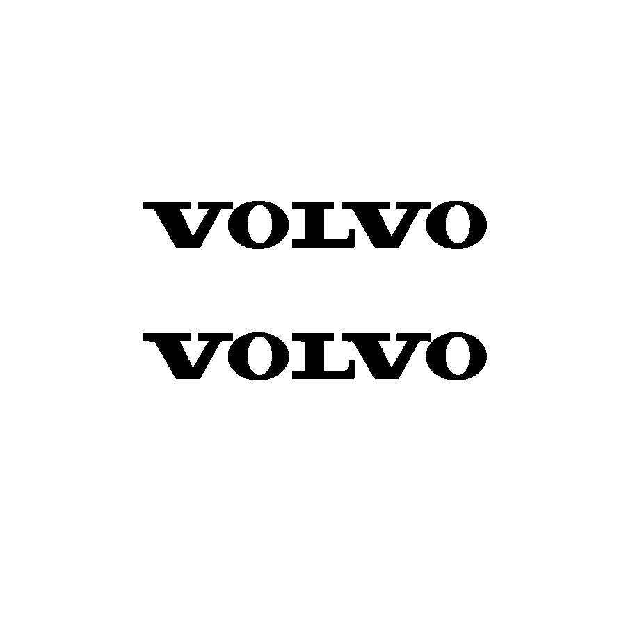 Volvo logo (2) 50 mm Schwarz