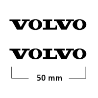 Volvo logo (2) 50 mm Nero