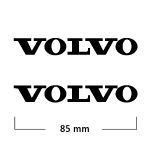 Logo Volvo (2) 85 mm Negro