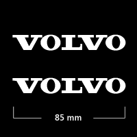 Volvo logo (2) 85 mm Bianco