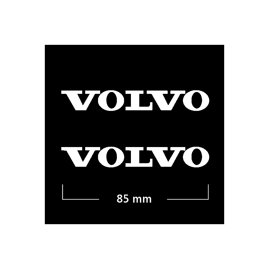Volvo logo (2) 85 mm Blanc