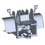 Front frame part for wheel loader