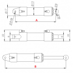 Hydraulic cylinder Ø15mm M3 - star