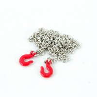Crochet en métal avec la chaîne (Rouge)