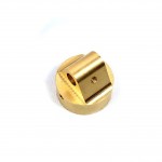 Tapón trasero latón para botella 22mm M3 - Posición frontal - Taladro 6 mm
