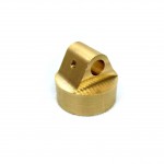 Tapón trasero latón para botella 22mm M3 - Posición frontal - Taladro 6 mm