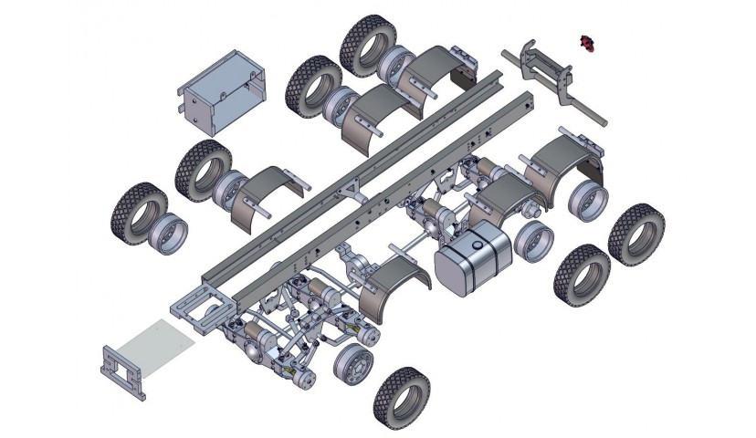 CAMIÓN 8x8 - impulsado por servo
